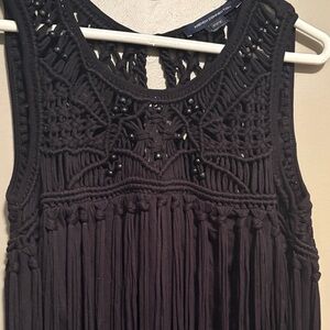 Very cool too or short dress black size M beautiful detail